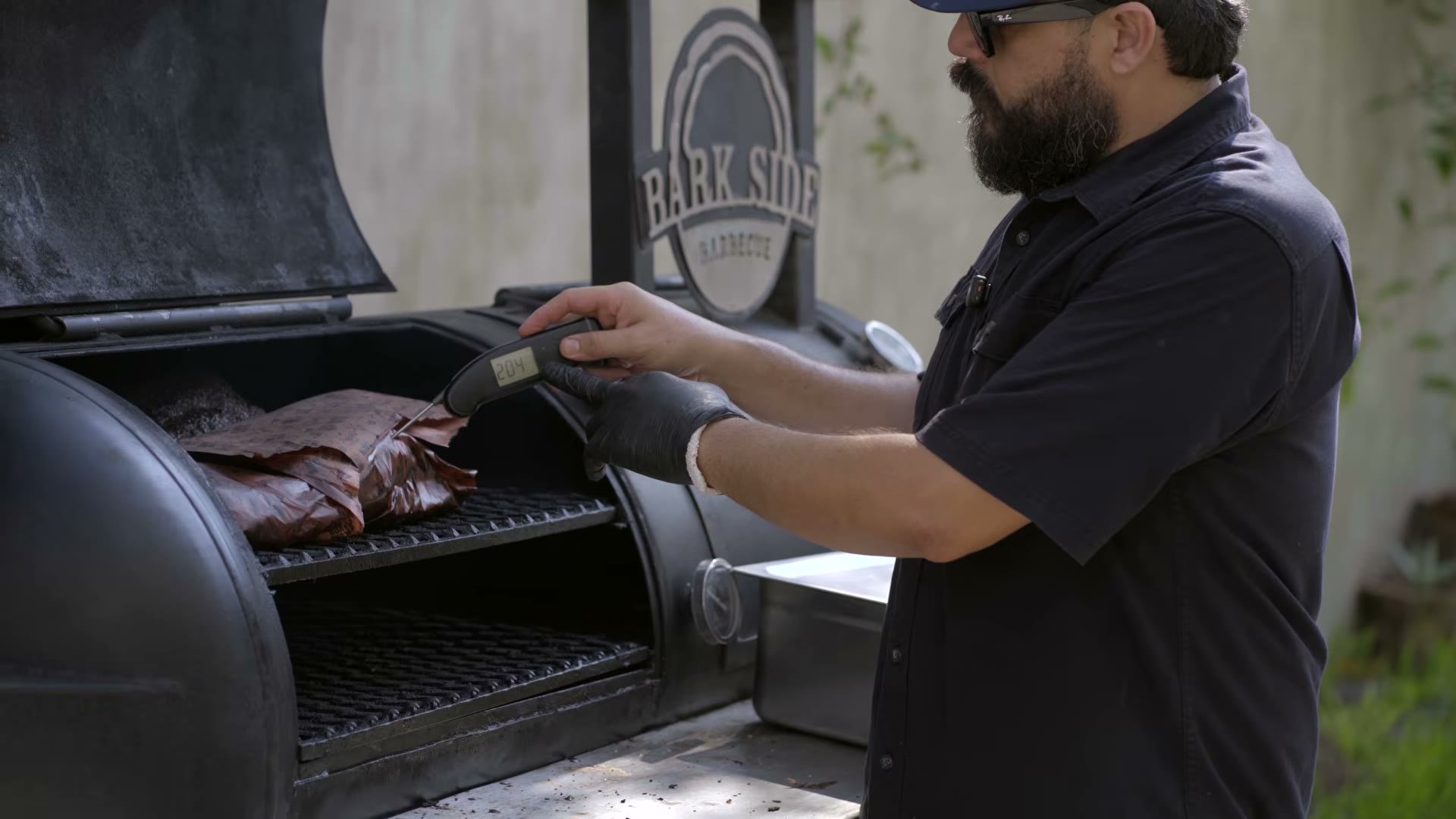 Midiendo la temperatura final del brisket