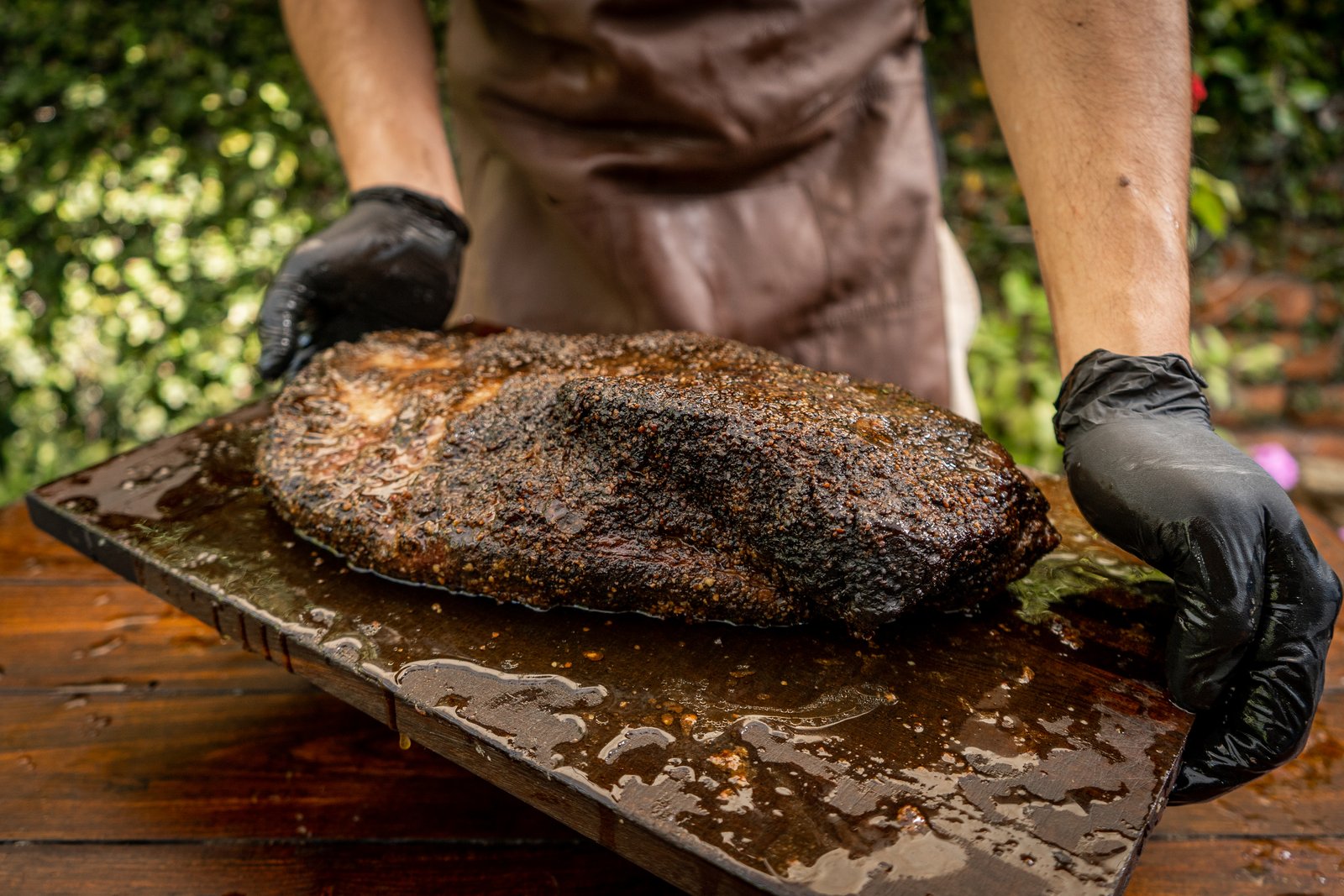 Rebanadas del point del brisket, más grasosas y jugosas
