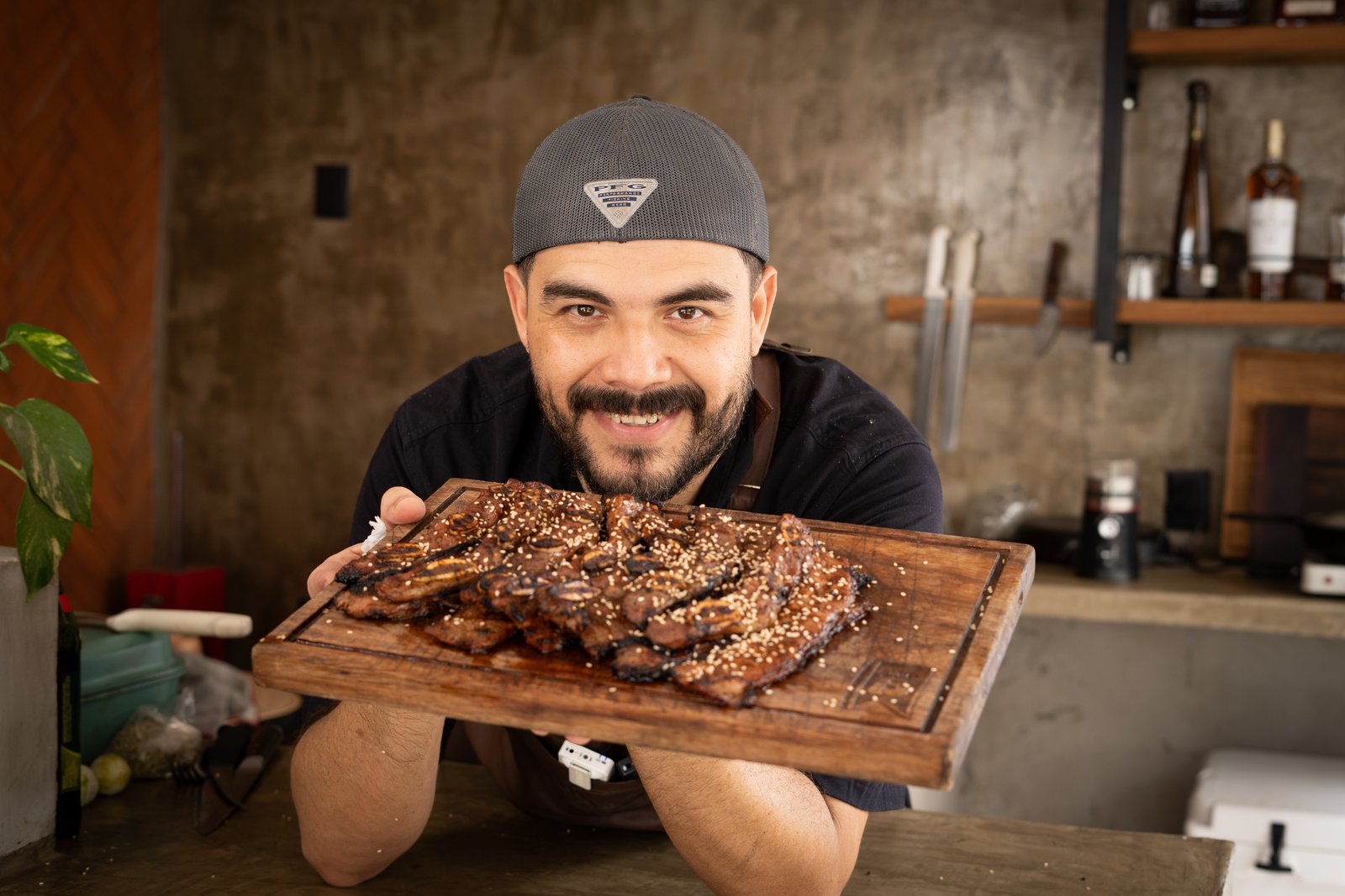 Short rib estilo coreano asado, con ajonjolí espolvoreado